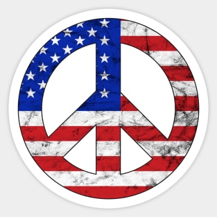 America Peace Sticker